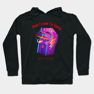 8 bit legend, gamer Hoodie